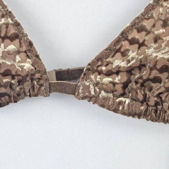 SKIMS TRIANGLE FLOCKED LOGO BRALETTE NWT - Picture 3 of 9